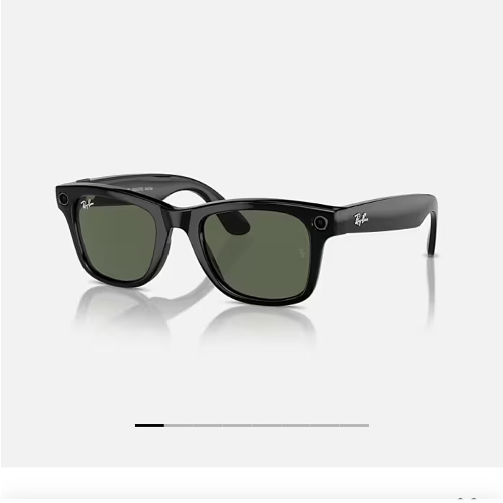Ray-Ban Meta Black Wayfarer Sunglasses with Olive Lenses